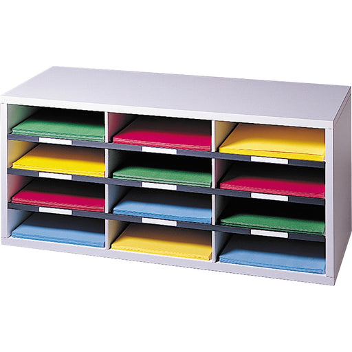 Fellowes 12-Compartment Sorter Literature Organizer - FEL25004 Fellowes, Inc.