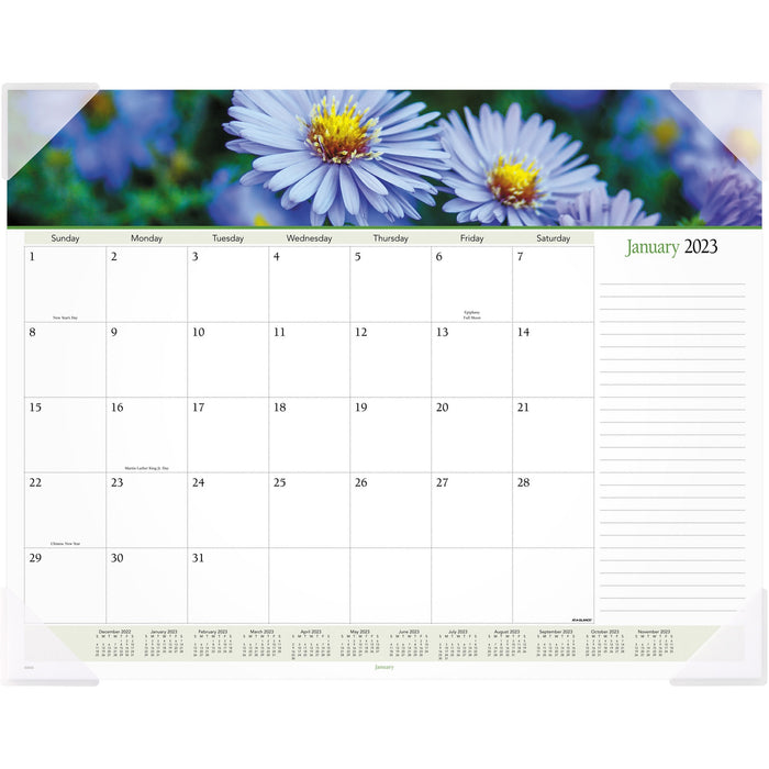 At-A-Glance Panoramic Floral Image Monthly Desk Pad - AAG89805