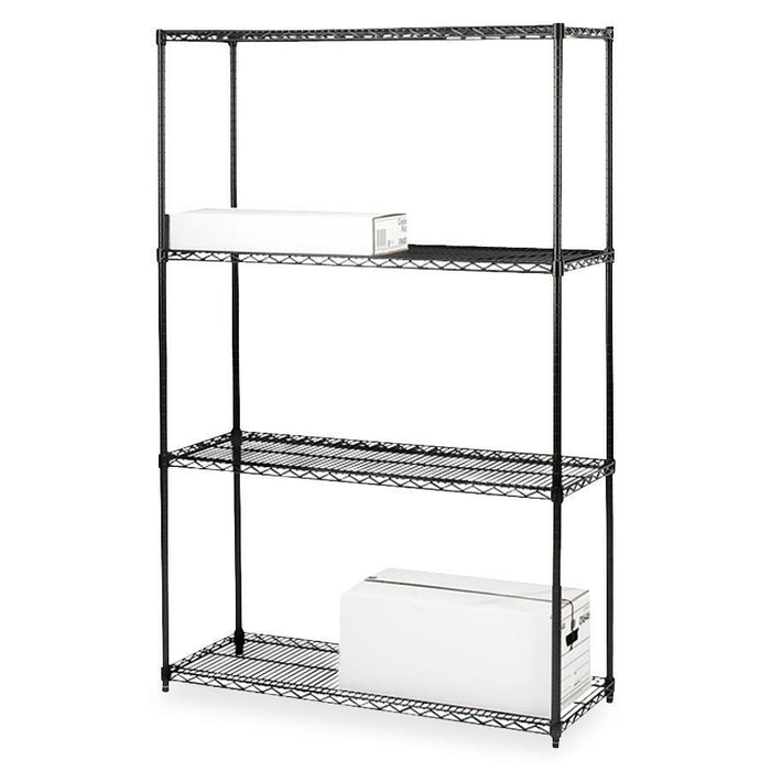 Lorell Black Industrial Wire Shelving - LLR70060
