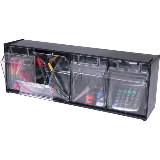 Deflecto Tilt Bin Interlocking Multi-Bin Storage Organizer - DEF20404OP Deflecto, LLC