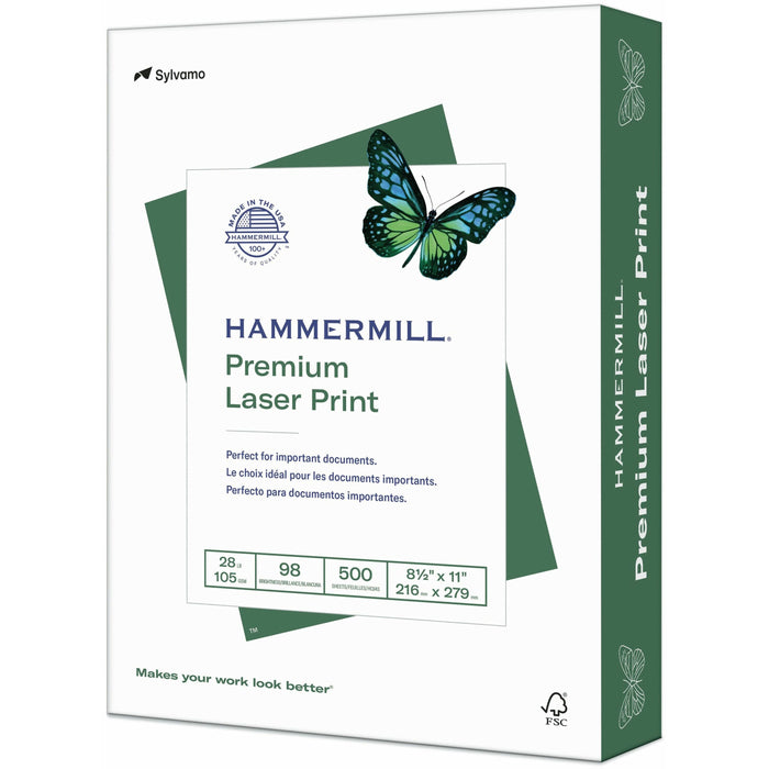 Hammermill Premium Laser Print Paper - White - HAM125534