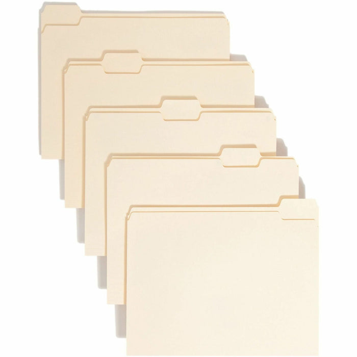 Smead 1/5 Tab Cut Letter Recycled Top Tab File Folder - SMD10350