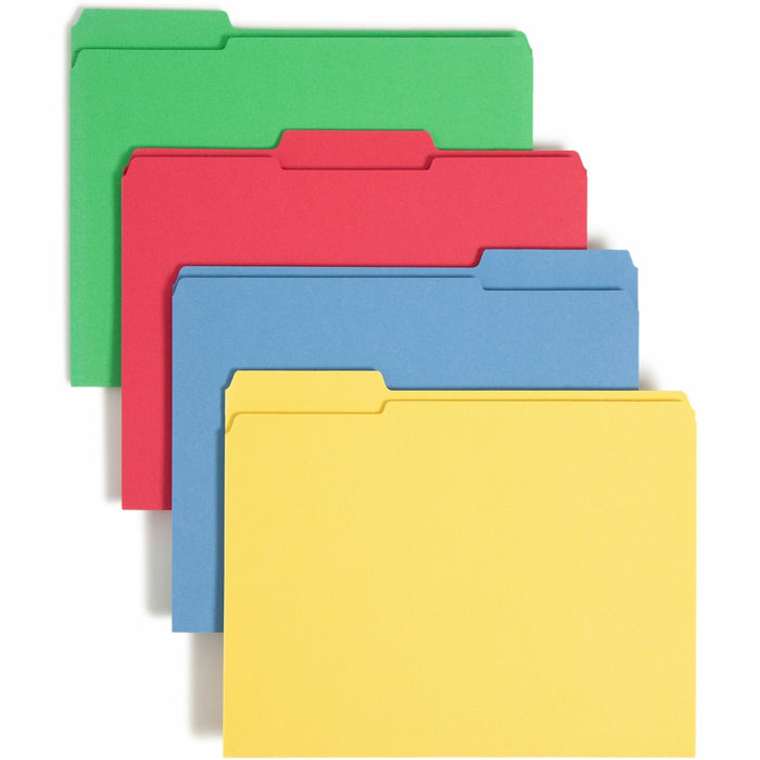 Smead Colored 1/3 Tab Cut Letter Recycled Top Tab File Folder - SMD11641