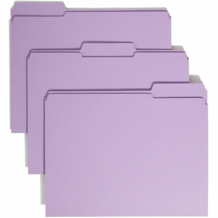 Smead Colored 1/3 Tab Cut Letter Recycled Top Tab File Folder - SMD12434