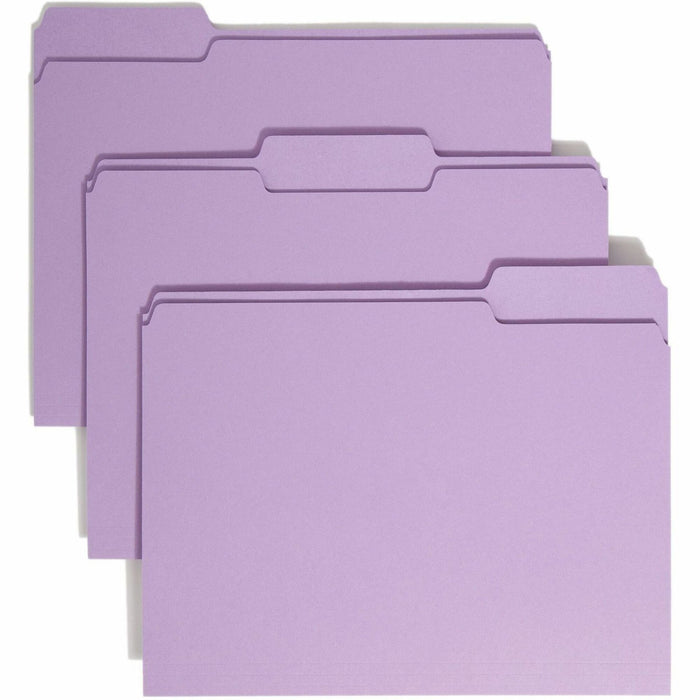 Smead Colored 1/3 Tab Cut Letter Recycled Top Tab File Folder - SMD12443