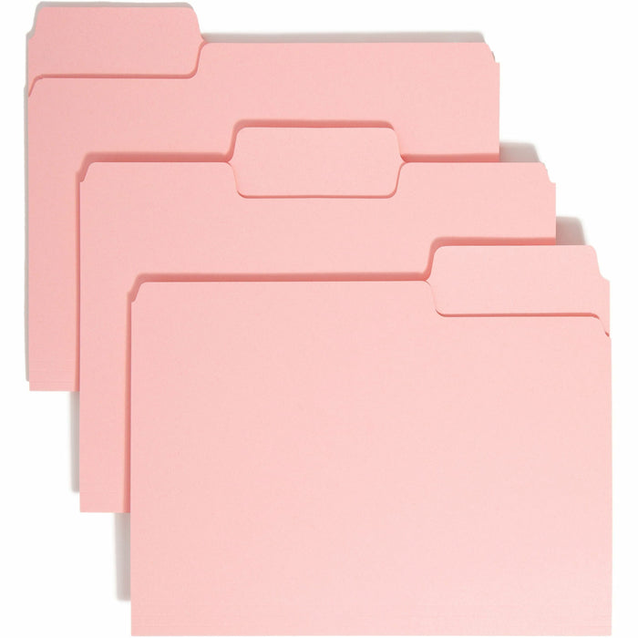 Smead Colored 1/3 Tab Cut Letter Recycled Top Tab File Folder - SMD12643