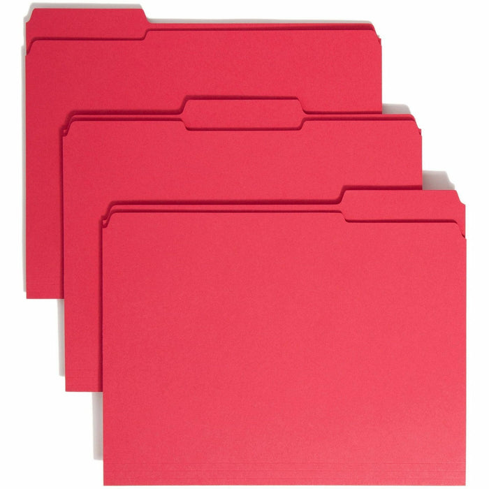Smead Colored 1/3 Tab Cut Letter Recycled Top Tab File Folder - SMD12734