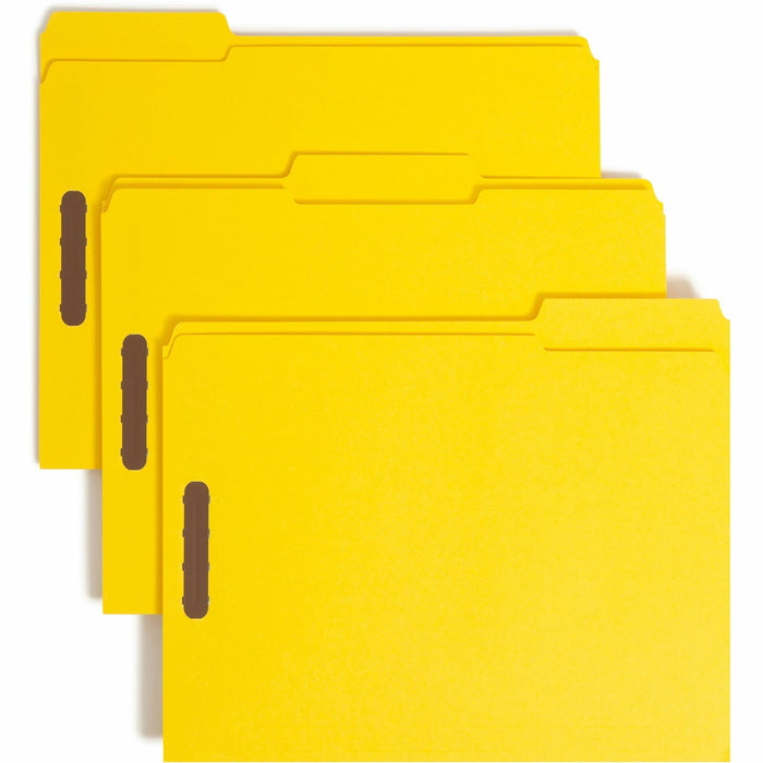 Smead Colored 1/3 Tab Cut Letter Recycled Fastener Folder - SMD12940