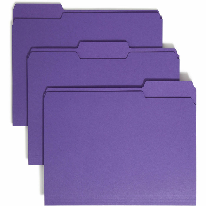 Smead Colored 1/3 Tab Cut Letter Recycled Top Tab File Folder - SMD13043