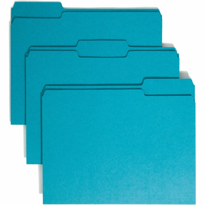 Smead Colored 1/3 Tab Cut Letter Recycled Top Tab File Folder - SMD13143