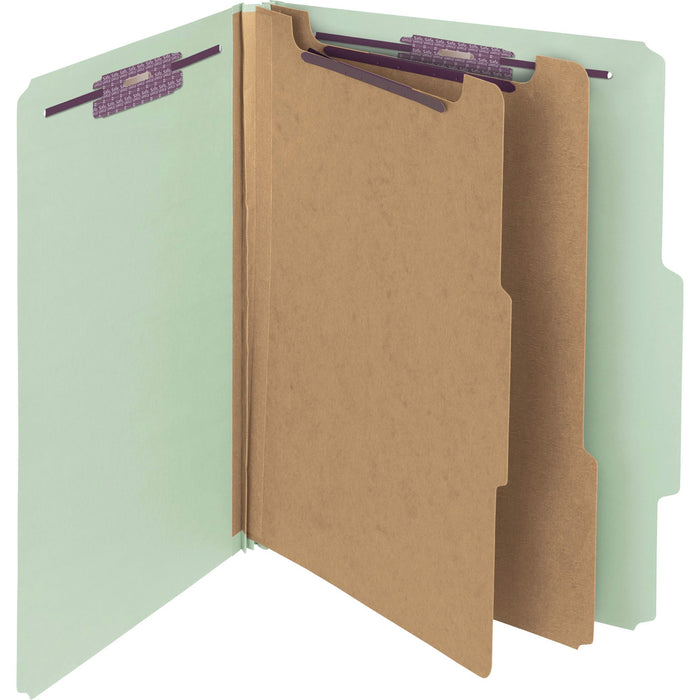 Smead SafeSHIELD 2/5 Tab Cut Letter Recycled Classification Folder - SMD14076