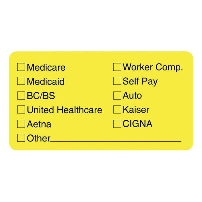 Tabbies Medical Office Insurance Check Labels - TAB02940
