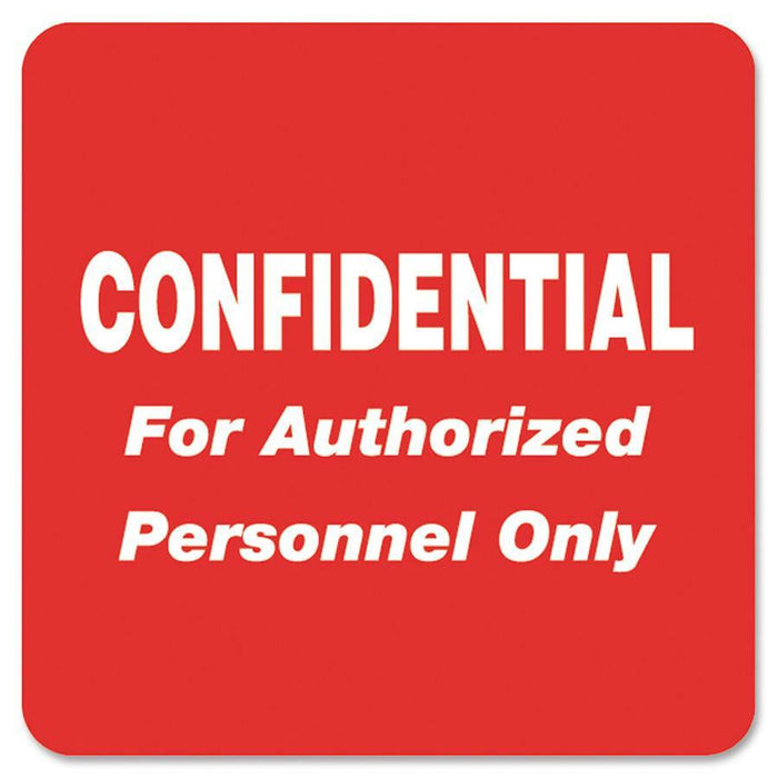 Tabbies Confidential Authorized Personnel Only Label - TAB40570