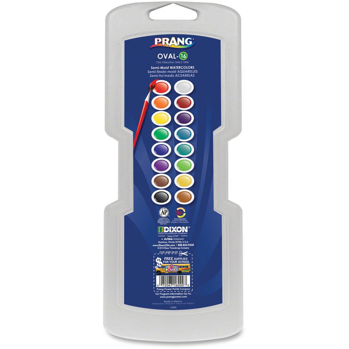 Prang 16 Oval Semi-Moist Watercolors - DIX16000