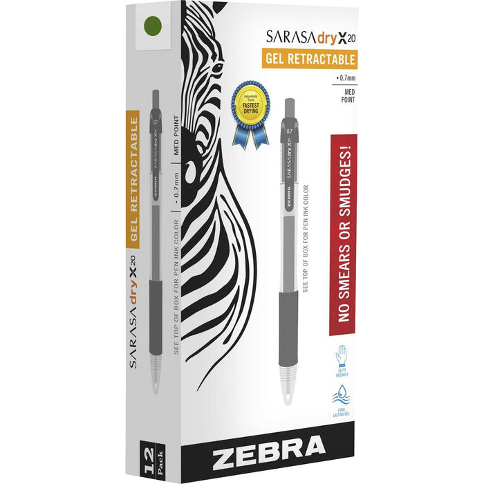 Zebra Pen SARASA dry X20 Retractable Gel Pen - ZEB46940