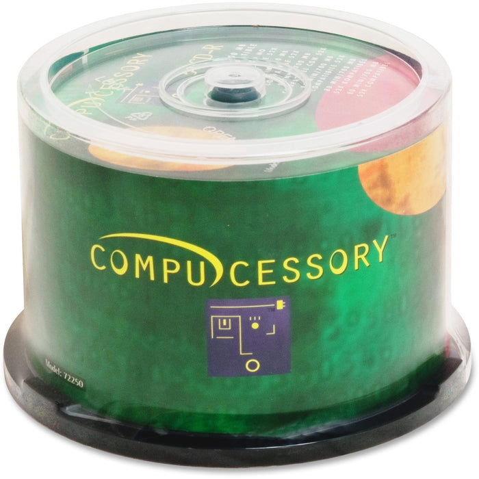 Compucessory CD Recordable Media - CD-R - 52x - 700 MB - 50 Pack Spindle - CCS72250