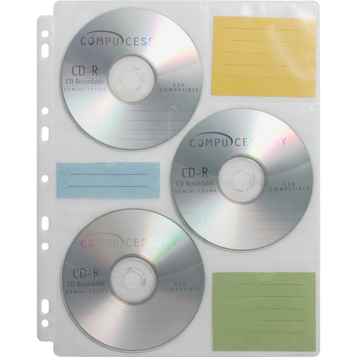Compucessory CD/DVD Ring Binder Storage Pages - CCS22297