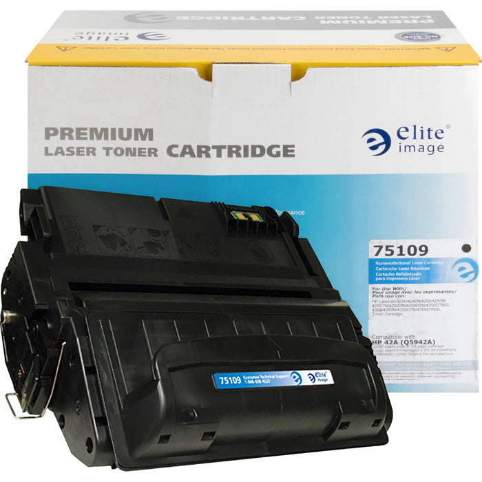 Elite Image Remanufactured Laser Toner Cartridge - Alternative for HP 42A (Q5942A) - Black - 1 Each - ELI75109