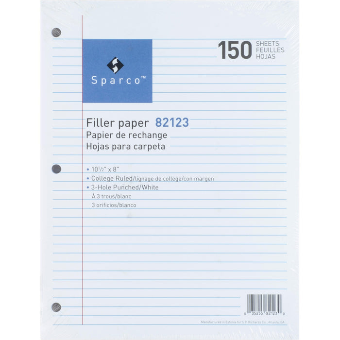Sparco 3-hole Punched Filler Paper - SPR82123