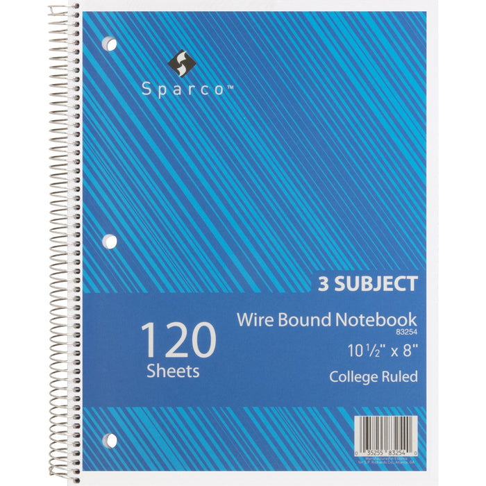 Sparco Wirebound College Ruled Notebooks - SPR83254