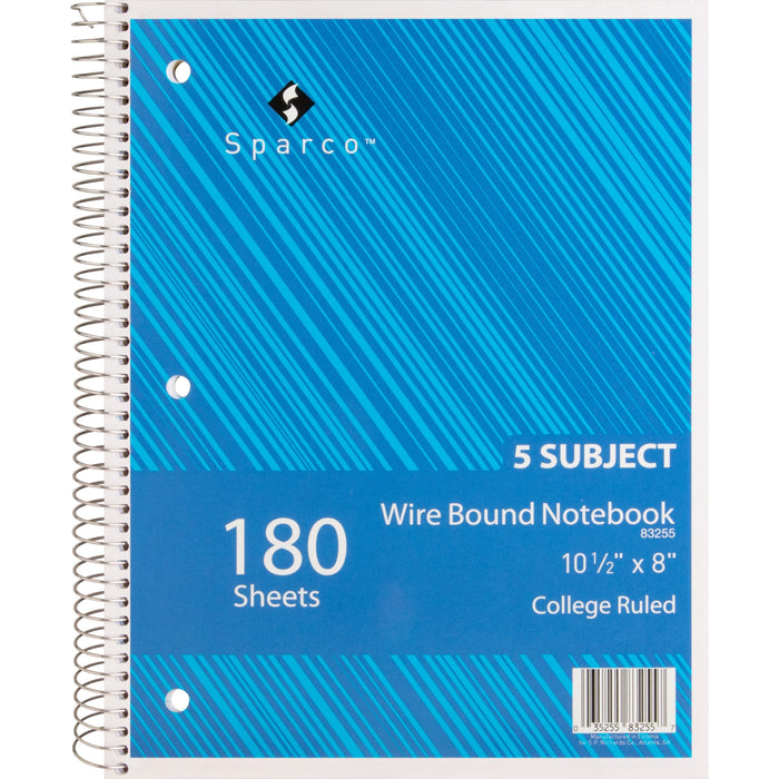 Sparco Wirebound College Ruled Notebooks - SPR83255