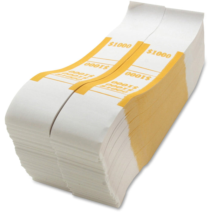 Sparco White Kraft ABA Bill Straps - SPRBS1000WK