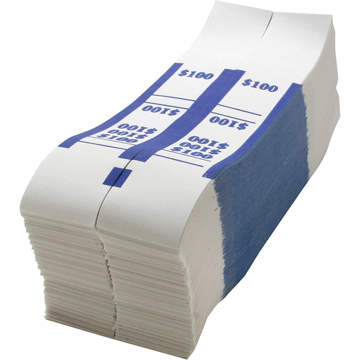 Sparco White Kraft ABA Bill Straps - SPRBS100WK