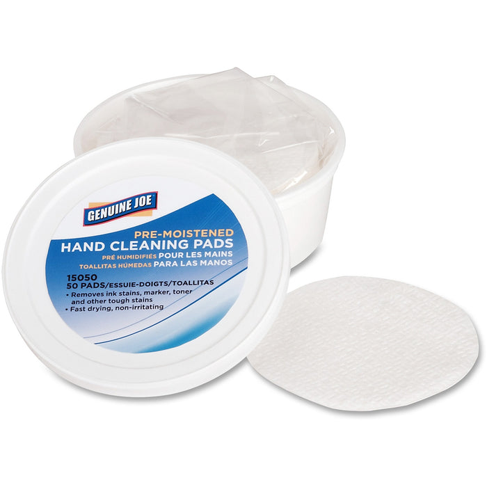Genuine Joe Pre-moistened Hand Cleaning Pads - GJO15050