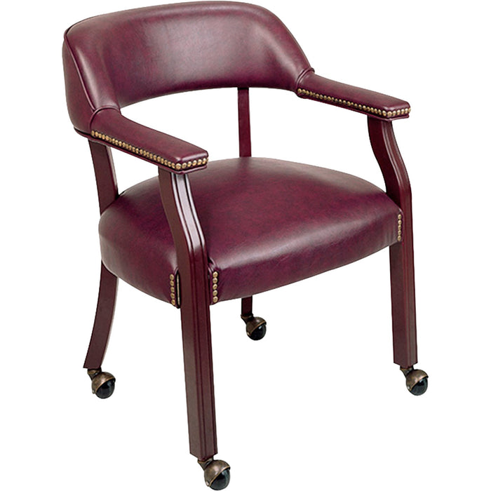 Lorell Traditional Captain Side Chair With Casters - LLR60601