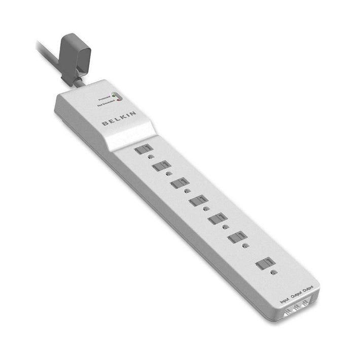 Belkin 7 Outlet Home/Office Surge Protector - 6 foot Cable- White -2320 Joules - BLKBE10720012