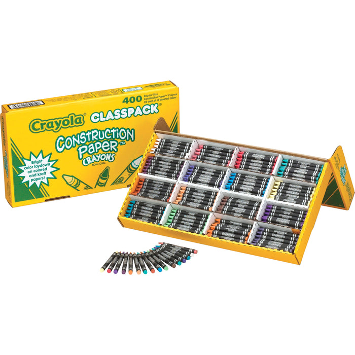 Crayola 16-Color Construction Paper Crayon Classpack - CYO521617