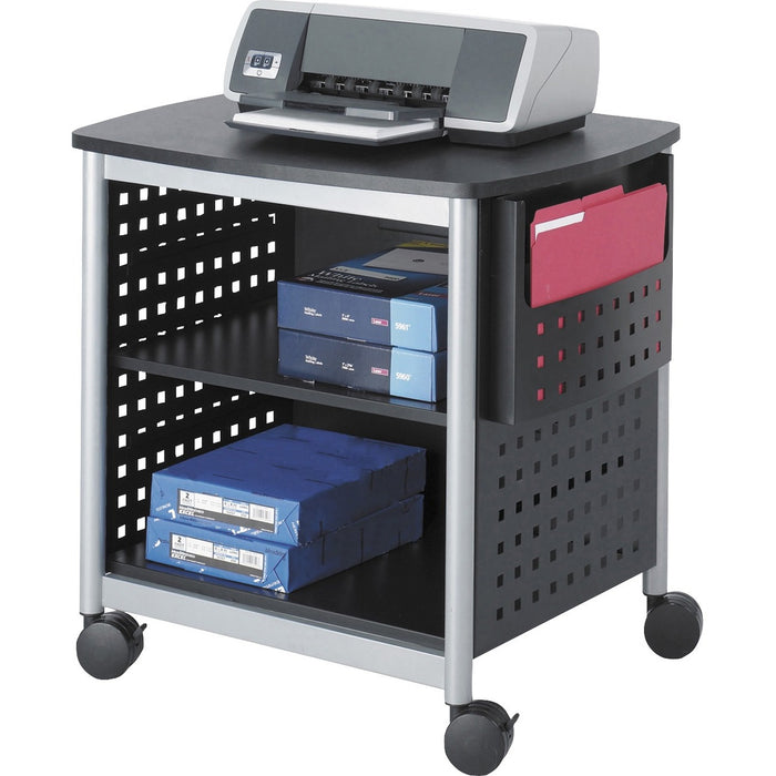 Safco Scoot Desk Side Hole Pattern Printer Stand - SAF1856BL