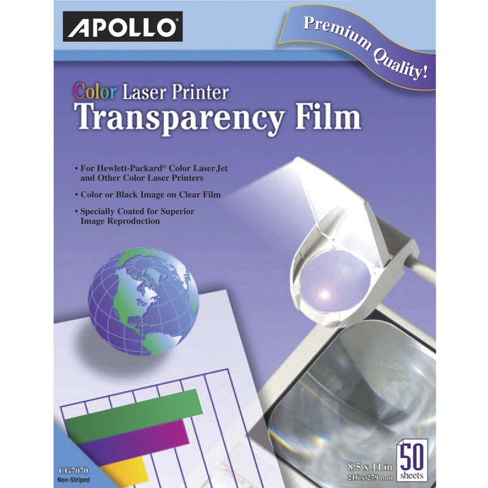 Apollo Color Laser Printer Transparency Film - APOCG7070