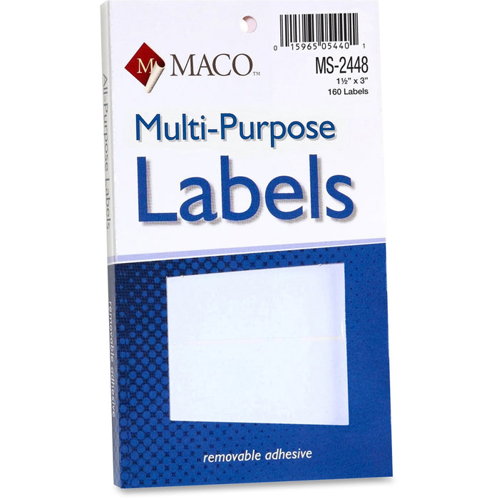 MACO White Multi-Purpose Labels - MACMS2448