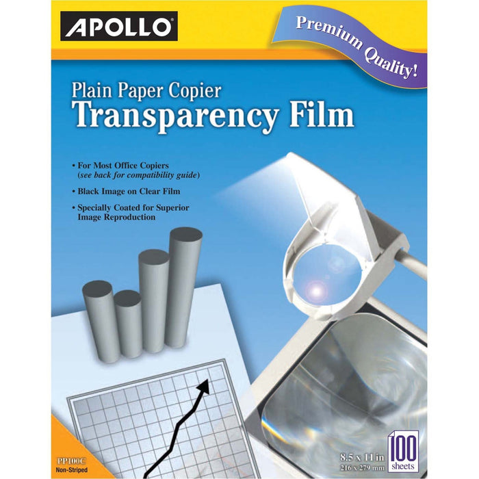 Apollo Plain Paper Copier Transparency Film - APOPP100C