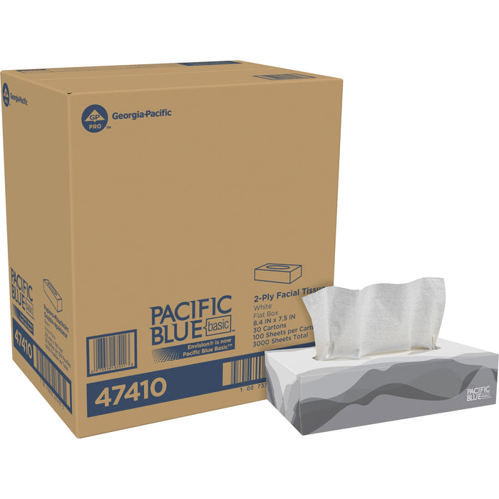 Envision Flat Box Facial Tissue - GPC47410