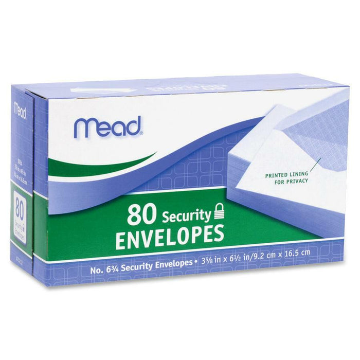 Mead White Security Envelopes - MEA75212