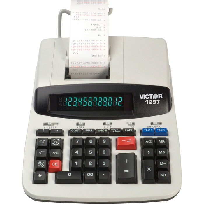 Victor 1297 12 Digit Commercial Printing Calculator - VCT1297