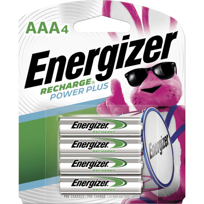 Energizer Recharge Power Plus Rechargeable AAA Batteries, 4 Pack - EVENH12BP4