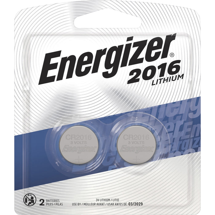 Energizer 2016 Lithium Coin Battery, 2 Pack - EVE2016BP2