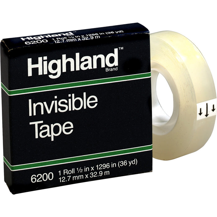 Highland 1/2"W Matte-finish Invisible Tape - MMM6200121296