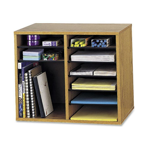 Safco Adjustable 12-Slot Wood Literature Organizer - SAF9420MO Safco Products