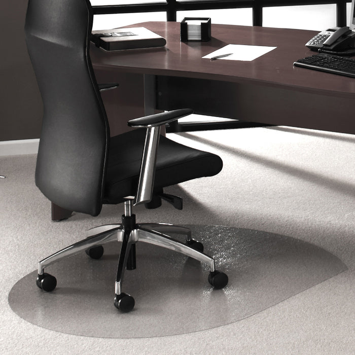 Floortex Cleartex Ultimat Low/Medium Pile Carpet Polycarbonate Contoured Chair Mat - FLR119923SR