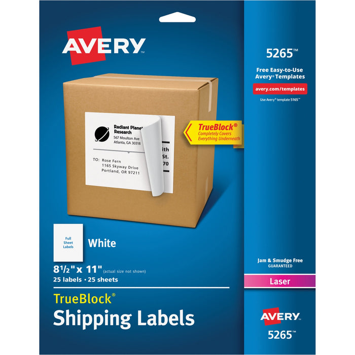 Avery&reg; Shipping Labels - TrueBlock - AVE5265