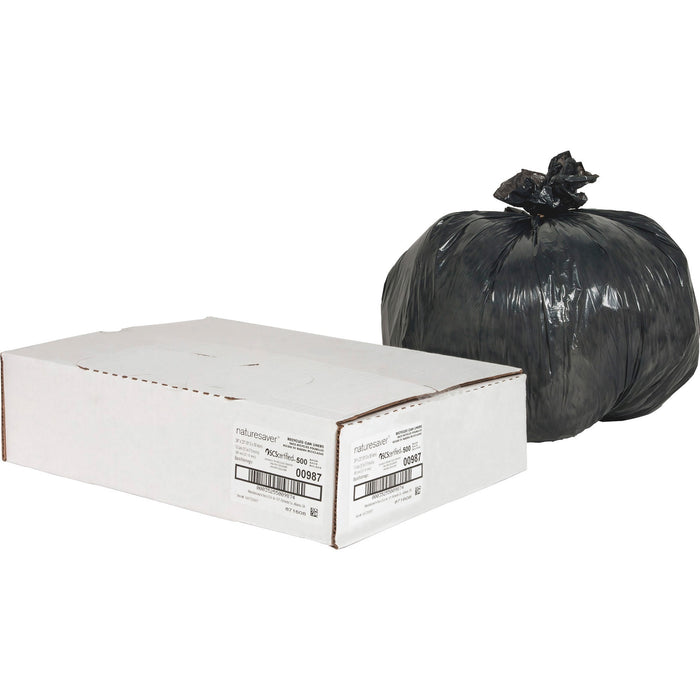 Nature Saver Black Low-density Recycled Can Liners - NAT00987