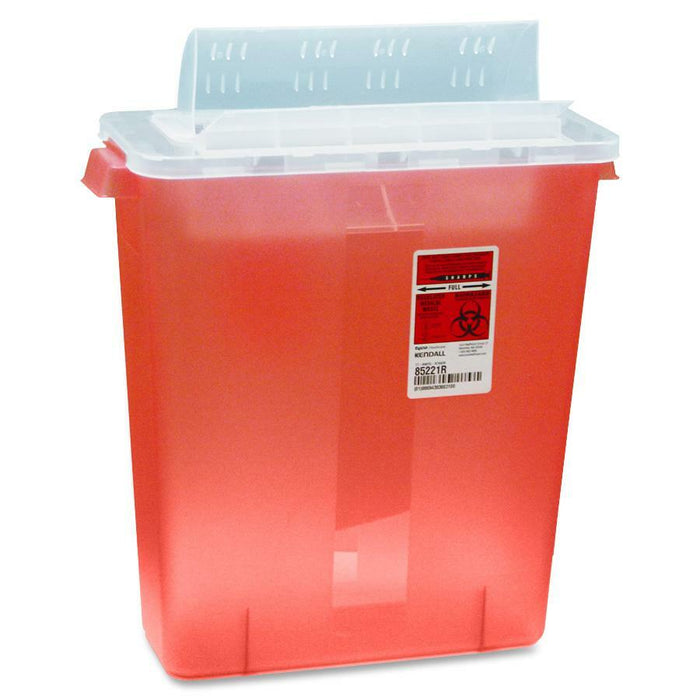 Covidien Transparent Red Sharps Container - CVDSTRT10021R