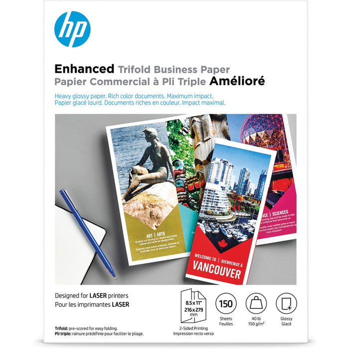 HP Trifold Brochure Paper - White - HEWQ6612A