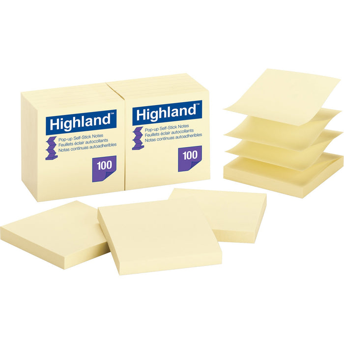 Highland Self-sticking Notepads - MMM6549PUY