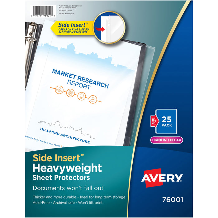 Avery&reg; Side Insert Sheet Protectors - AVE76001