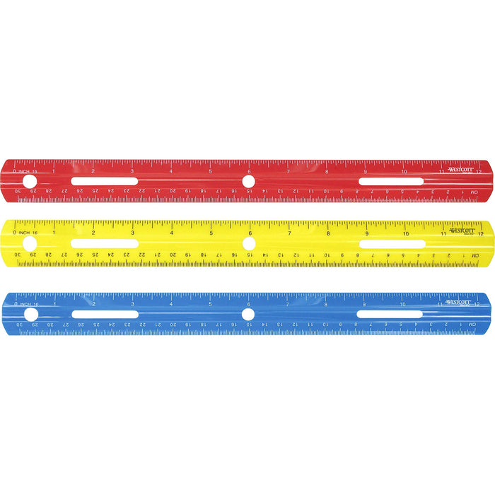 Westcott 12" Plastic Ruler - ACM10526